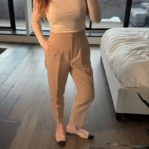 Zara High-Waisted Tailored Pants – Camel / Tan – Size L – Discontinued Colour